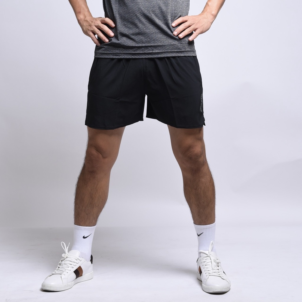 Quần short thể thao nam REETA tâp gym, chạy bộ vải dù co giãn thoáng mát, phom ngắn trên gối