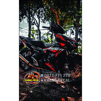 Tem rời Winner X xe đen tem đỏ xám