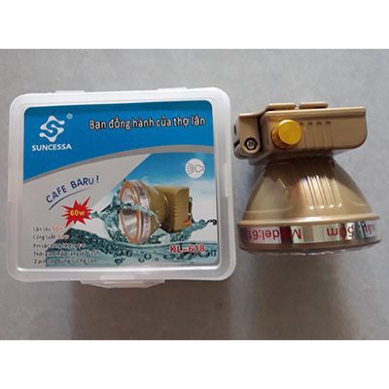 Đèn đội đeo đầu lặn nước 628-618 nắt vặn hàng xịn lặn sâu 50M