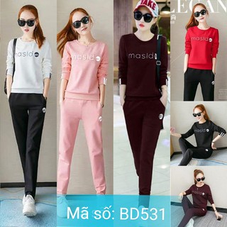 Set nguyên bộ đồ thể thao dài thu đông logo Masld