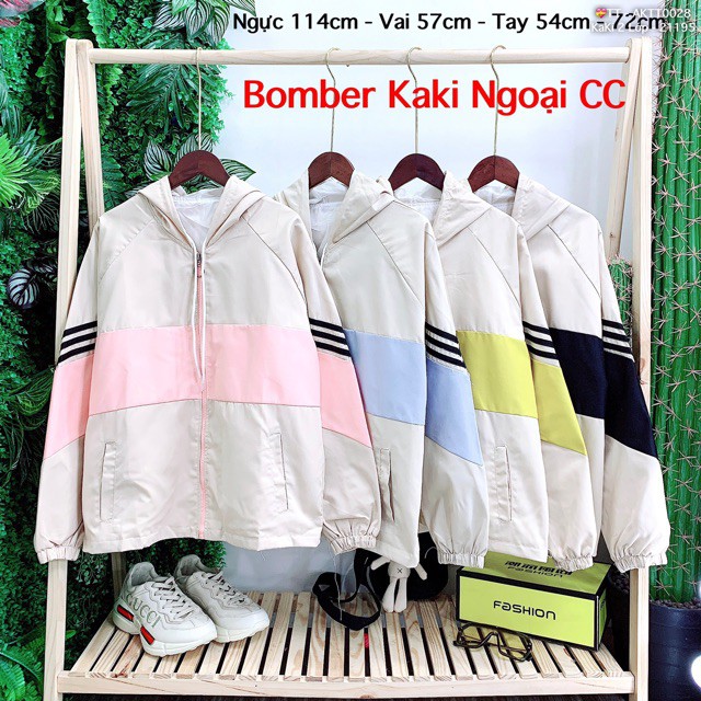 🌵 𝐓𝐡𝐞𝐔𝐥𝐳𝐳𝐚𝐧𝐠 🌵 053 Áo Khoác Bomber Kaki Phối Màu Chạy 3 Sọc (Kèm Video, Hình Thật) | BigBuy360 - bigbuy360.vn