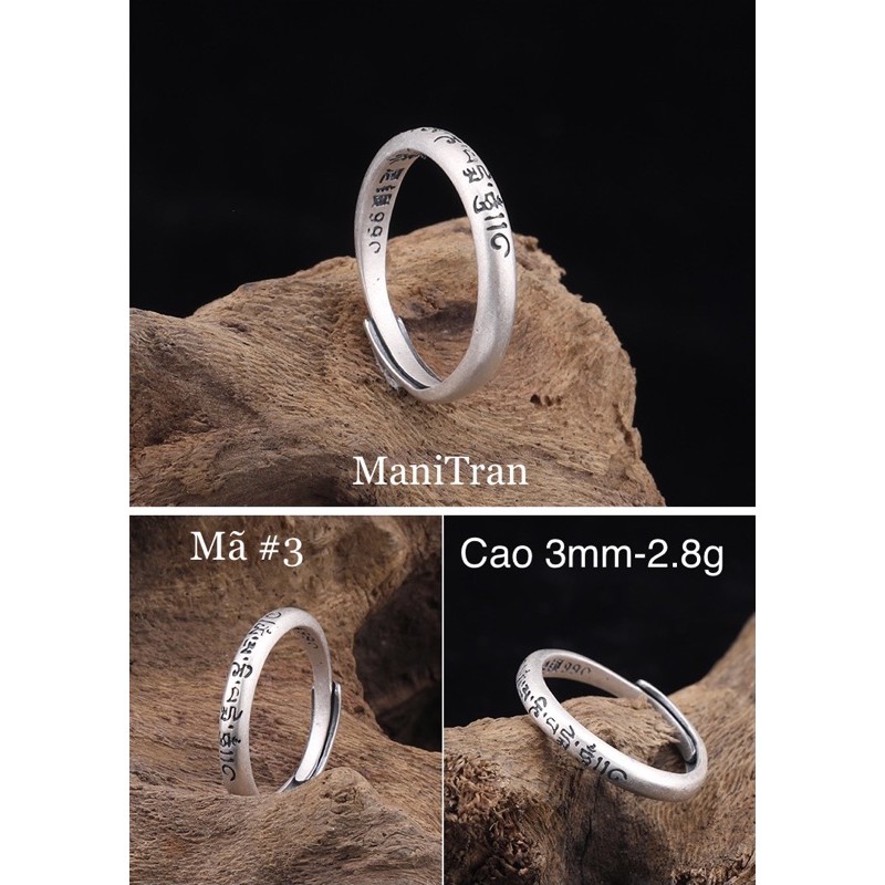 𝐍𝐡𝐚̂̃𝐧 𝐥𝐮̣𝐜 𝐭𝐮̛̣ đ𝐚̣𝐢 𝐦𝐢𝐧𝐡 𝐜𝐡𝐚̂𝐧 𝐧𝐠𝐨̂𝐧 Nhẫn Bạc Tây Tạng Nhẫn Cặp