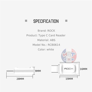 Đầu đọc thẻ nhớ OTG Type C ROCK