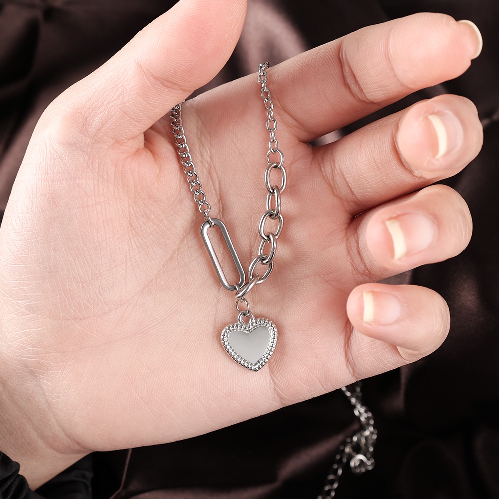 Vòng Cổ Mặt Hình Trái Tim Phong Cách Punk Thời Trang Cho Nữ