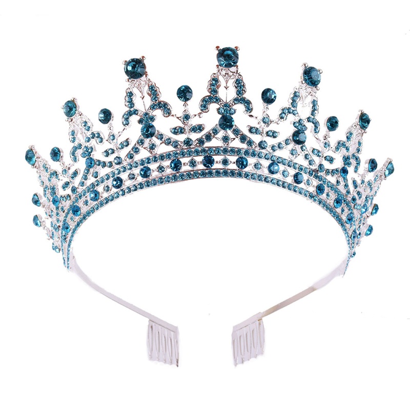 Cài Tóc Hình Vương Miện Đính Pha Lê Cho Cô Dâu