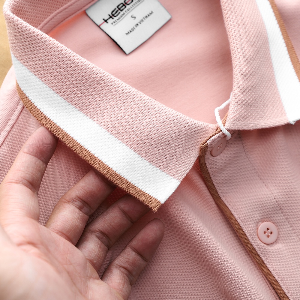Áo thun nam có cổ, áo polo HEBOZ chất vải cotton 4 chiều phối cổ cao cấp 6M - 00001205