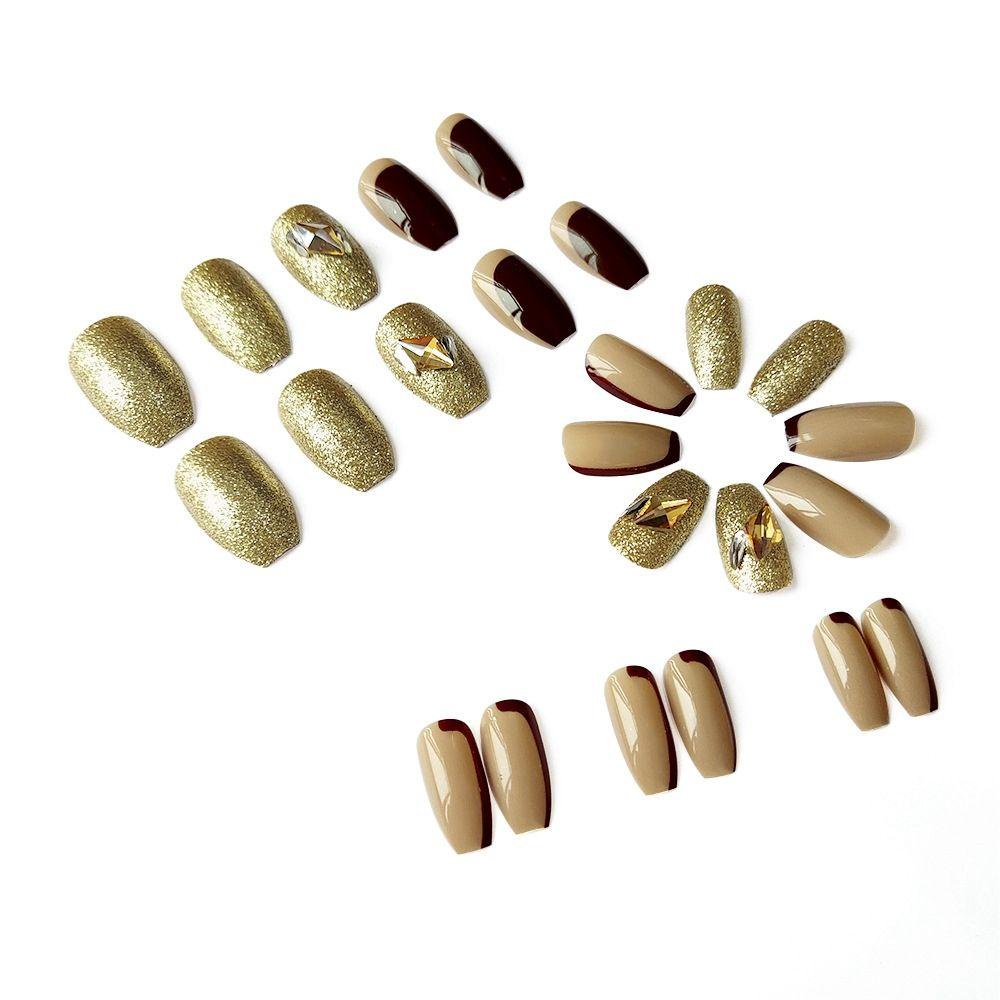 Hộp 24 Móng Tay Giả Có Thể Tháo Rời|Bộ Móng Tay Giả Trang Trí Nghệ Thuật