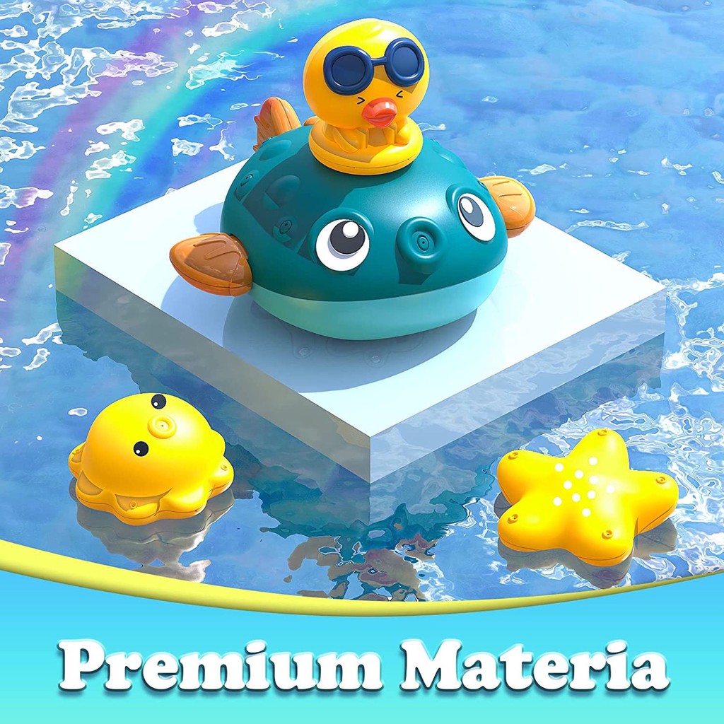 ĐỒ CHƠI NHÀ TẮM/PHÒNG TẮM SAO BIỂN XOAY VÀ BIẾT PHUN NƯỚC FULL BỘ 3