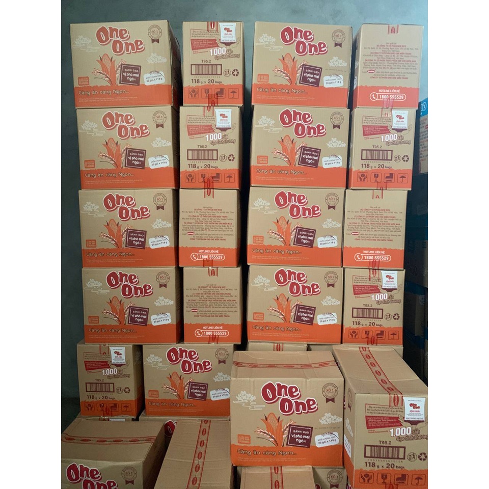 THÙNG BÁNH GẠO ONE ONE VỊ NGÔ PHÔ MAI