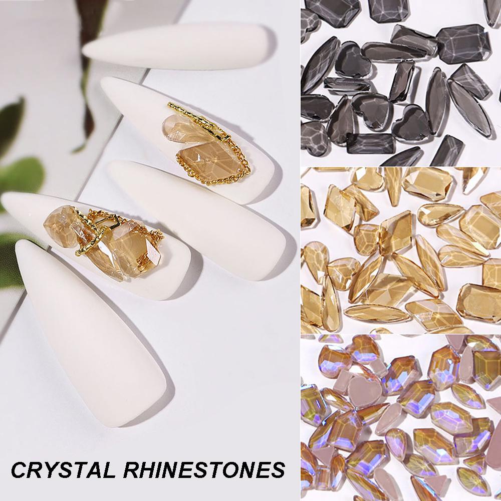 Phụ Kiện Trang Trí Móng Tay Xinh Xắn Chất Lượng|3d 50 Chiếc|Ab Kim Cương AB|Phụ Kiện Thiết Kế Hỗn Hợp Trang Trí Móng Tay