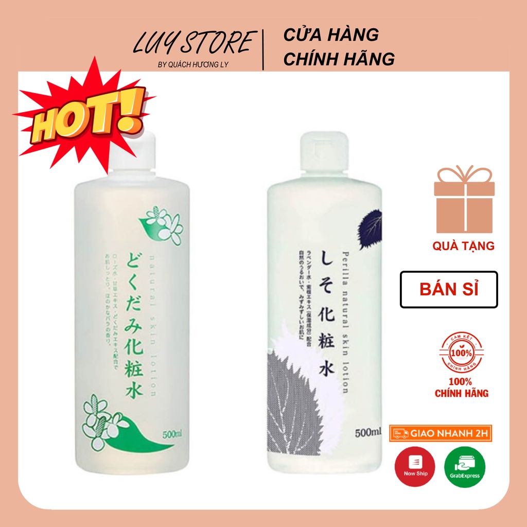 Nước hoa hồng lotion toner diếp cá, tía tô giảm mụn Dokudami Nhật Bản