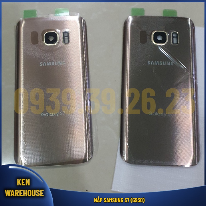 Vỏ nắp lưng điện thoại Samsung Galaxy S7 G930 có cụm kính camera và keo dán hàng linh kiện - KEN warehouse