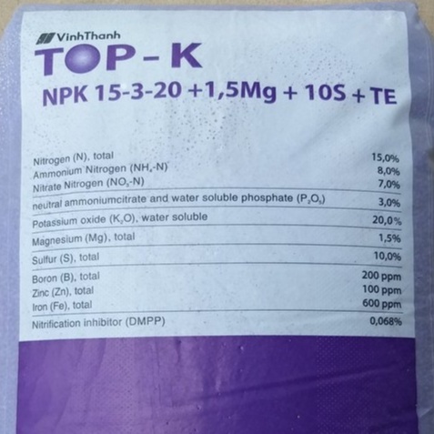 Phân Bón NPK 15-3-20+TE Nhập Khẩu Đức , Phân Tím Đức chuyên cho hoa kiểng, cây ăn trái