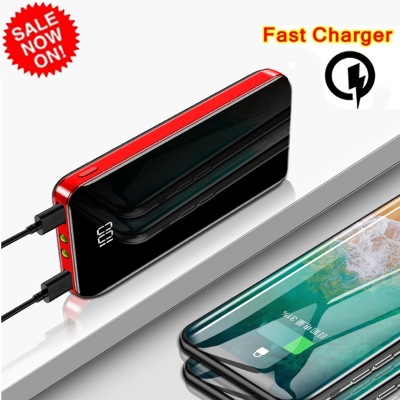 Sạc Dự Phòng KRECOO 50000mah Màn Hình Gương Điện Tử Đầy Đủ Siêu Mỏng Chất Lượng Cao