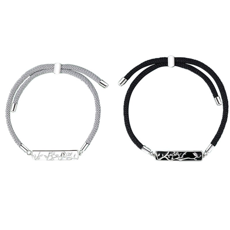 Cặp Vòng Tay Dây Bện Có Thể Điều Chỉnh Kích Cỡ