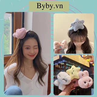 Kẹp tóc nữ hình thú bông nhiều màu loại to tiểu thư xinh xắn Hàn Quốc