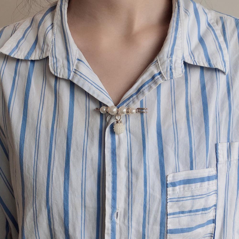 1 Bộ Ghim Cài Áo Đính Ngọc Trai Giả Chống Trượt Thời Trang Cho Nữ H7Q9