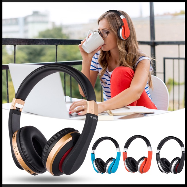 Tai Nghe Chụp Tai Zevaret Kết Nối Bluetooth Không Dây Có Micro Hỗ Trợ Thẻ Nhớ TF Cho IPad