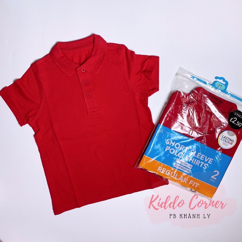 Áo phông có cổ nhãn hiệu George bé trai các màu siêu xinh  , Polo Cam kết Authentics 100%