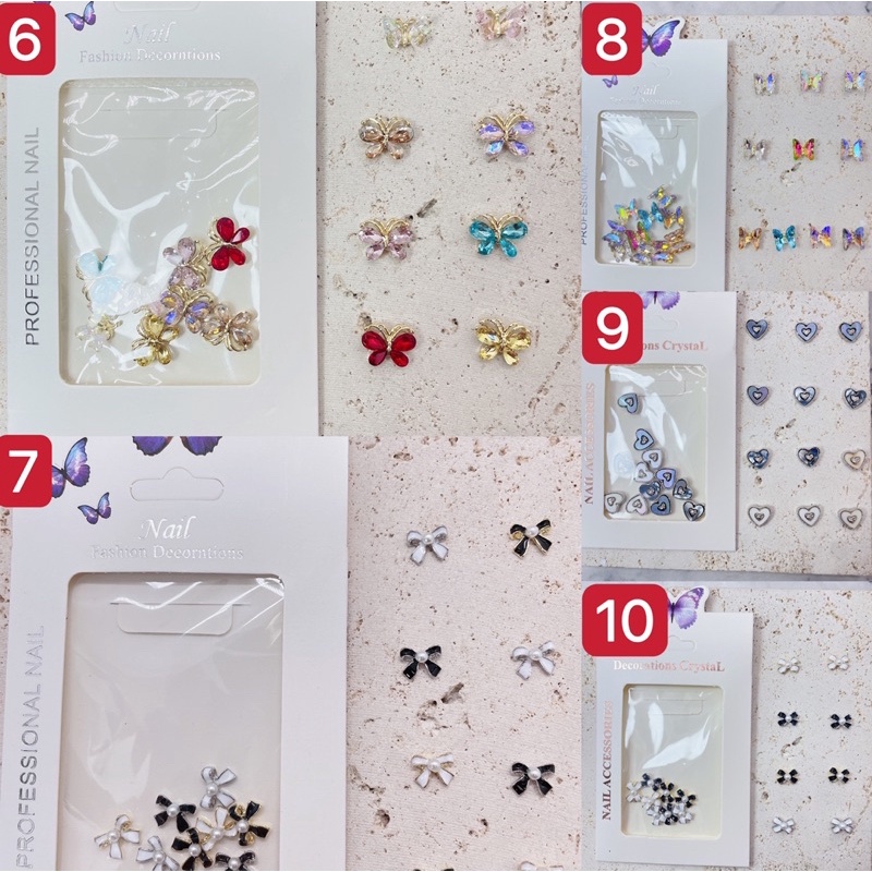 phụ kiện charm nail gắn móng tay nail