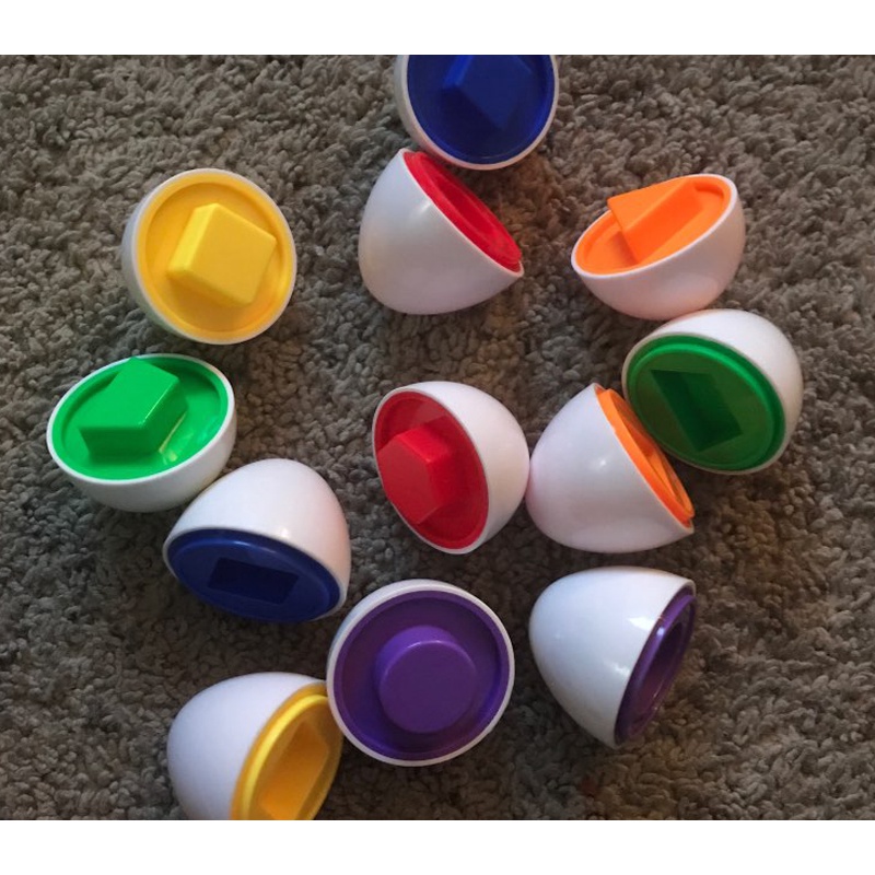 Set 12 Quả Trứng Đồ Chơi Thông Minh 3D Cho Bé