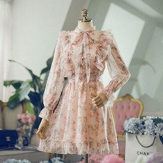 [CÓ SẴN] (ẢNH THẬT)Váy Hoa Nhí 💖FREESHIP 💖 Váy Vintage Hàn Quốc trẻ trung đáng yêu