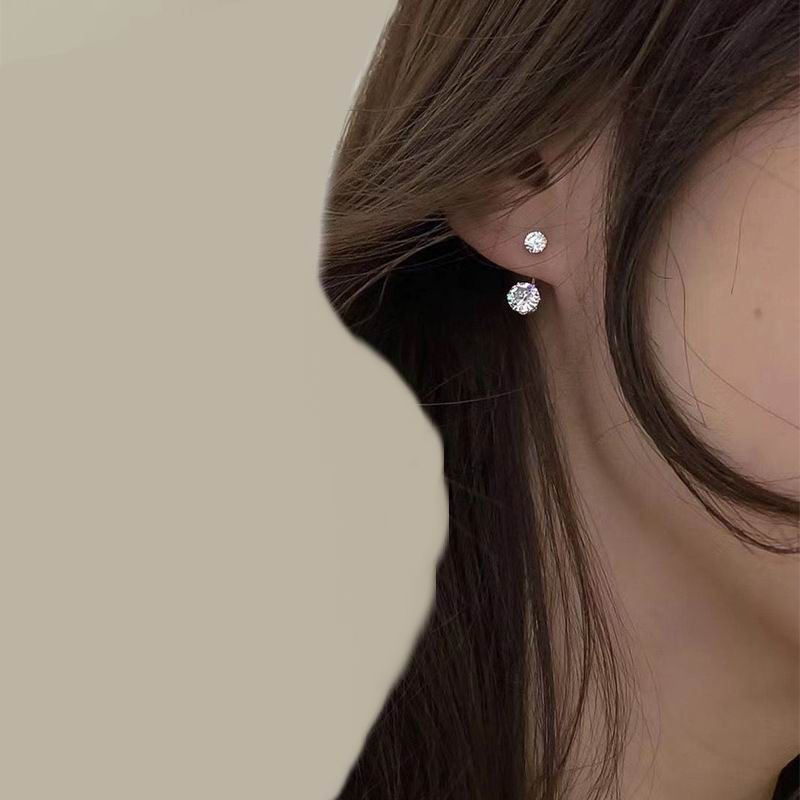 Khuyên tai ETRENDY đính đá zircon trước và sau thời trang Hàn Quốc năm 2021 cho nữ