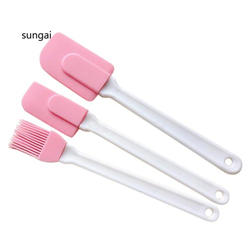 ☆Hàng Có Sẵn! Sản Phẩm Có Sẵn☆Set 3 Muỗng silicone Trộn Kem Làm Bánh Tiện Dụng