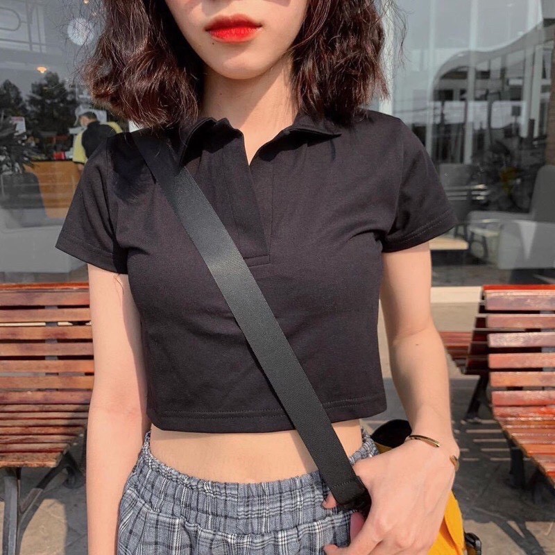 Áo croptop Polo đủ màu - áo croptop cổ gập🍓🍓vải tốt | WebRaoVat - webraovat.net.vn