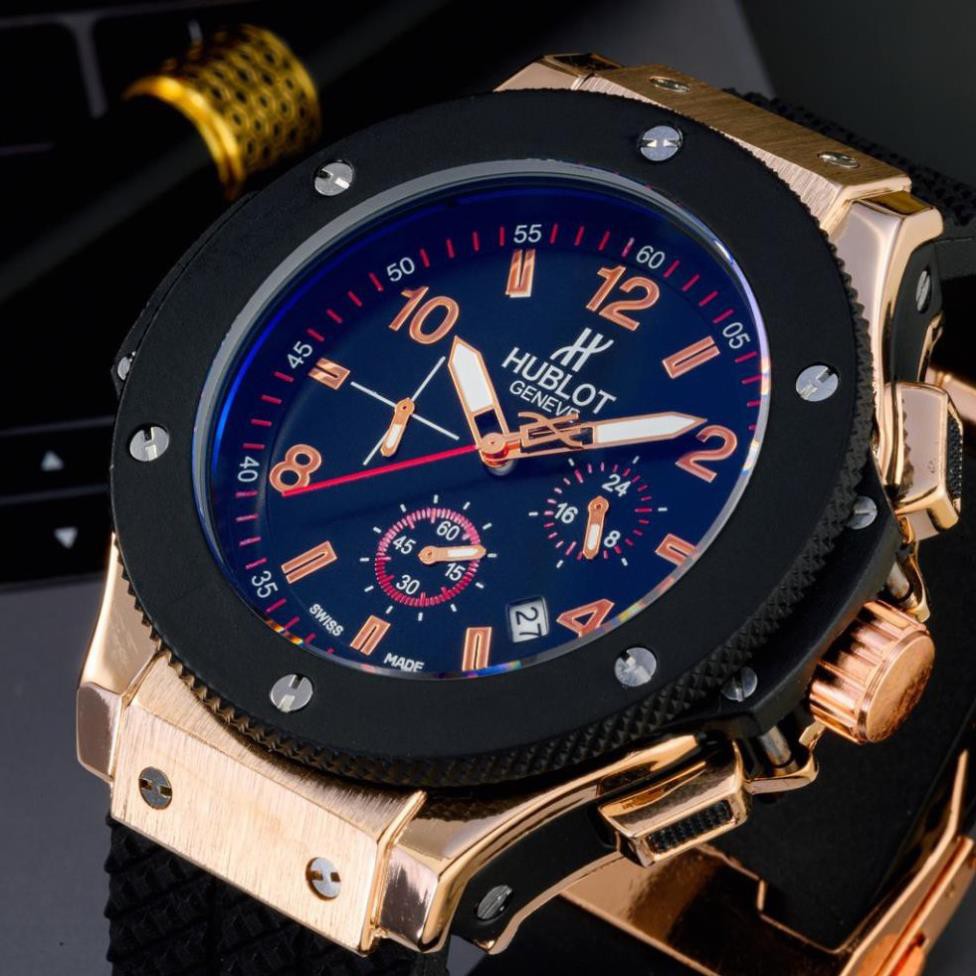 Đồng hồ nam Hublot máy pin dây cao su chống nước cao cấp bảo hành 12m DH206