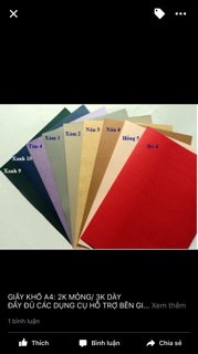 Giấy mỹ thuật màu 180-200gms