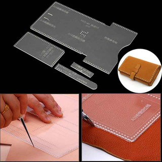 Bộ Khuôn Acrylic Trong Suốt Dùng Để Viết Lời Nhắn Cho Ví Da Tiện Dụng