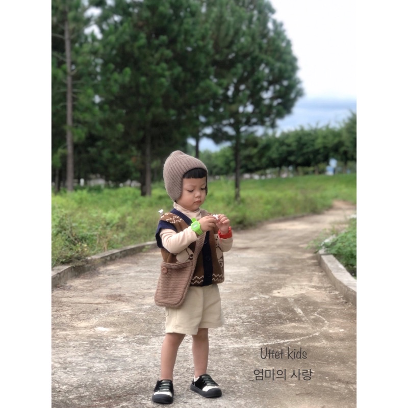 ÁO GILE LEN HỌA TIẾT PHONG CÁCH HÀN QUỐC CHO BÉ GÁI VÀ BÉ TRAI  164