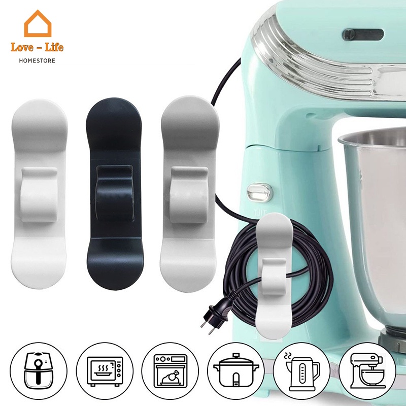 Dụng Cụ Cố Định Dây Cáp Nồi Chiên Bằng ABS Tự Dính Sáng Tạo Có Thể Điều Chỉnh Cố Định