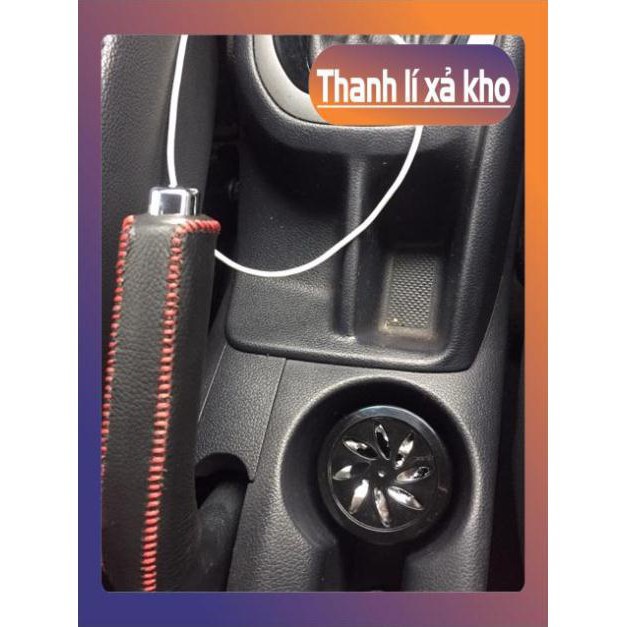 [DA BÒ ]BỌC CẦN SỐ + TAY PHANH KIA RIO/ FORTE/ CERATO CÓ NÚT BẤM.DA BÒ THẬT KHÂU THỦ CÔNG, KHẮC LOGO HÃNG