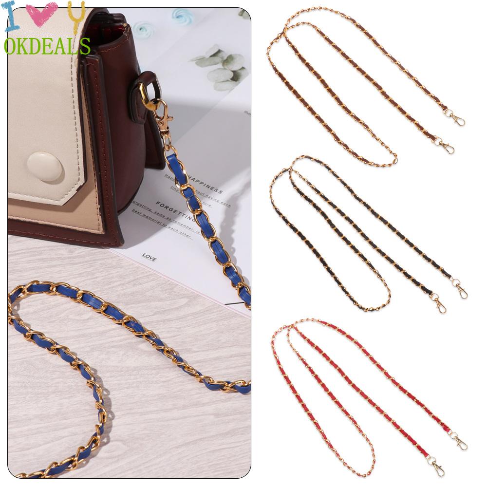 Okdeals Túi Đeo Vai/ Đeo Vai/ Đeo Vai Bằng Da PU Phối Dây Xích Bằng Kim Loại Tùy Chỉnh Nhiều Màu Thời Trang Cho Nữ