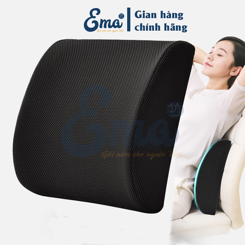 Bộ gối tựa lưng không gel &amp; đệm lót mông ghế văn phòng 3D Silicon SP06 EMA