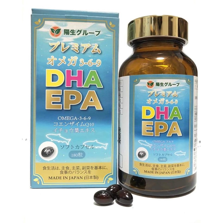 DHA – EPA OMEGA 3-6-9 PREMIUM lọ 180v ☘️ CHÍNH HÃNG ☘️ Nhật Bản