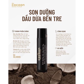 Son dưỡng môi tinh chất dầu dừa Cocoon