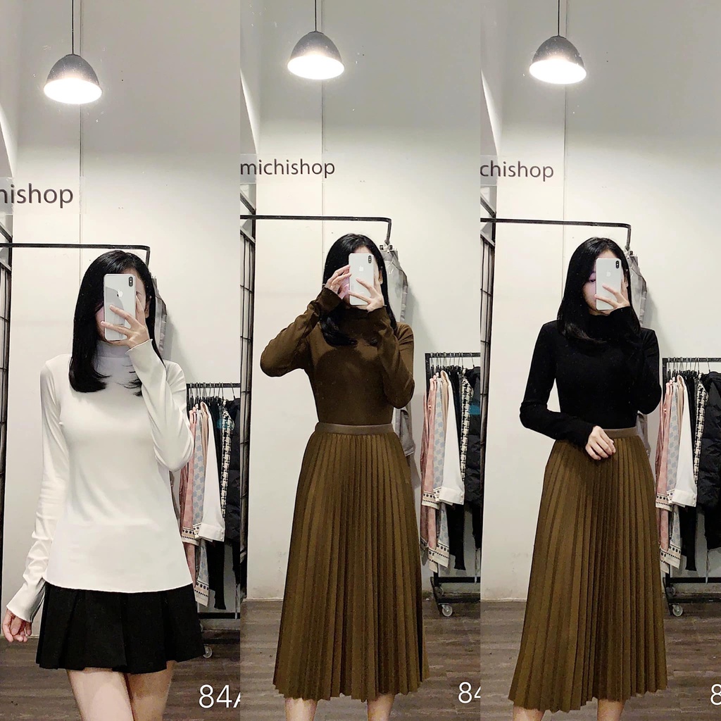 Áo len giữ nhiệt dài tay viền bèo freesize - 84A21
