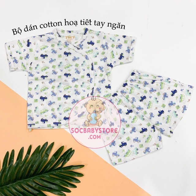 Bộ dán tay ngắn cotton cao cấp