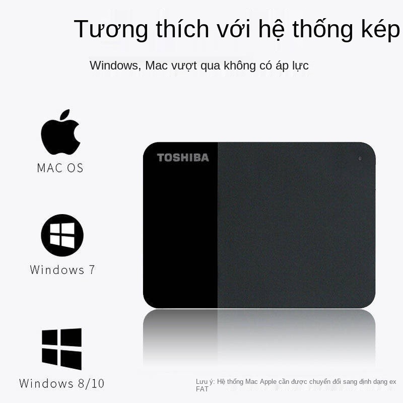 Toshiba di động ổ cứng A3 nhỏ màu đen 1t máy tính điện thoại di động ngoài ổ cứng b3 mới 1t di động cứng đĩa cứng mac | BigBuy360 - bigbuy360.vn
