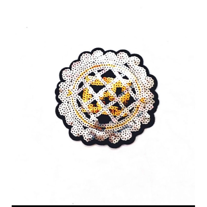 Hình kim sa trang trí may lên áo . logo kim sa