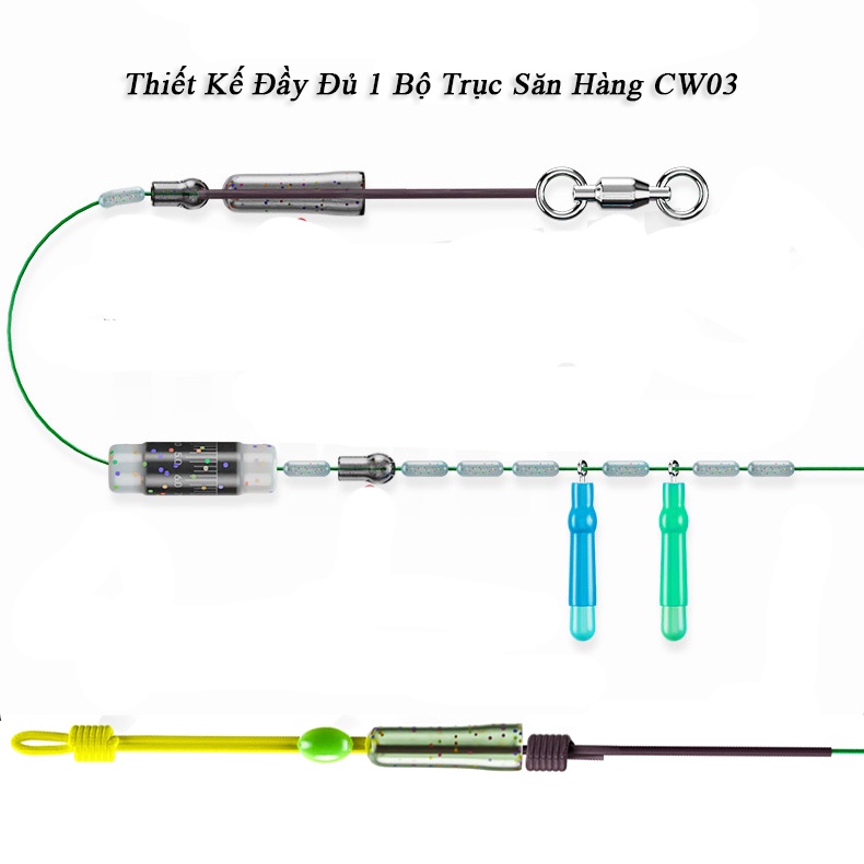 Trục Săn Hàng Làm Sẵn Chuangwei - Chuyên câu đài câu đơn - CW03
