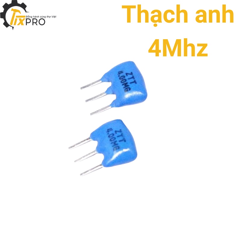 Thạch anh 3 chân 4Mhz loại cắm.