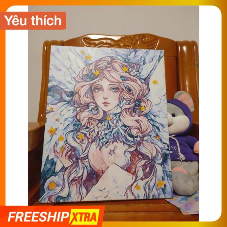 Tranh số hoá tự tô DIY chủ đề Mỹ nữ nàng thơ