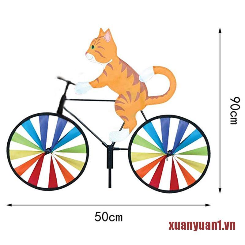 XUAN Puppy Animal On Bike Diy Windmill Animal Bicycle Wind Spinner Whirligig Ga