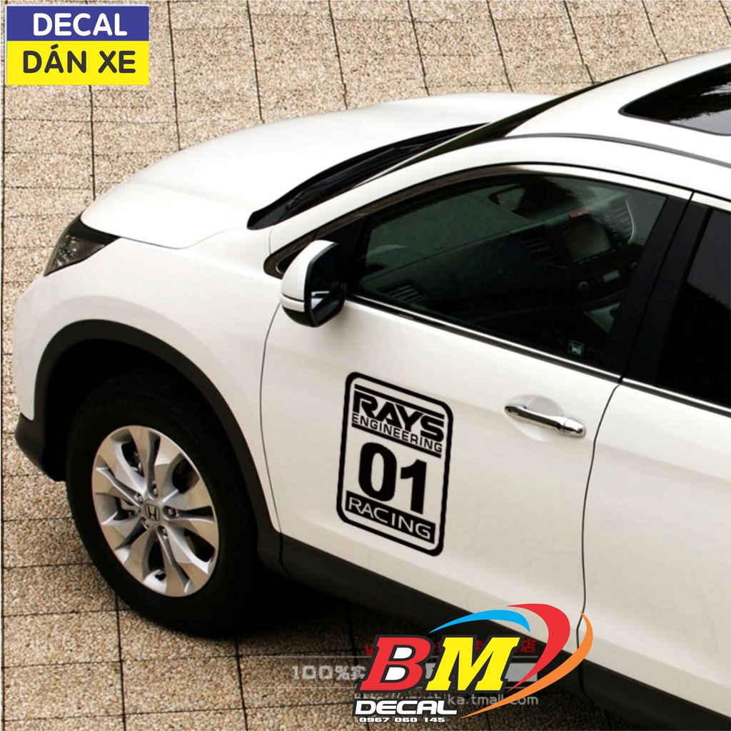 Decal dán xe hơi RACING