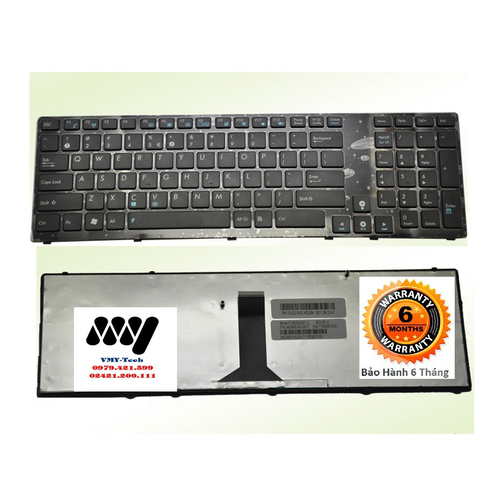 Bàn phím laptop ASUS K93 K93SM K93SV K95 K95VB K95VJ K95VM X93 X93SM X93SV