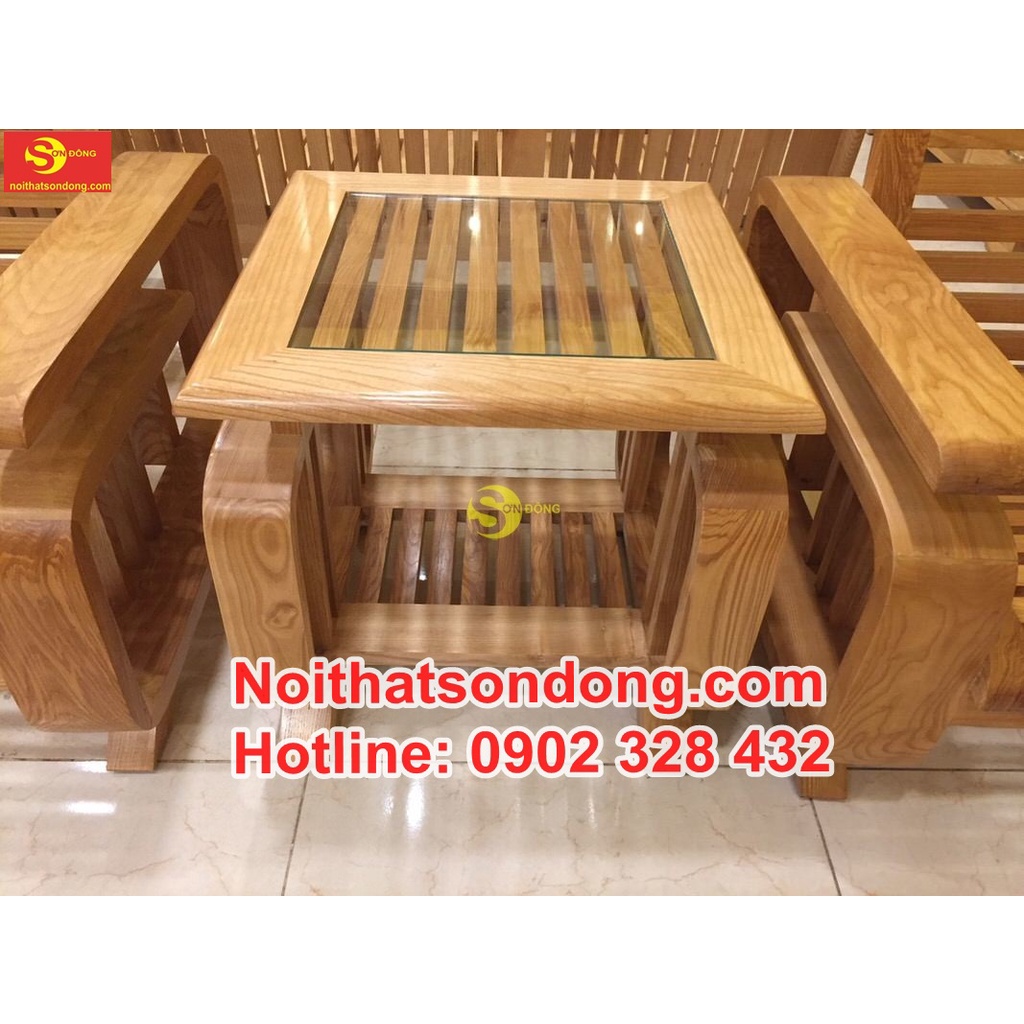 Bàn ghế gỗ sồi | sofa tay vuông lớn – LCMSF11